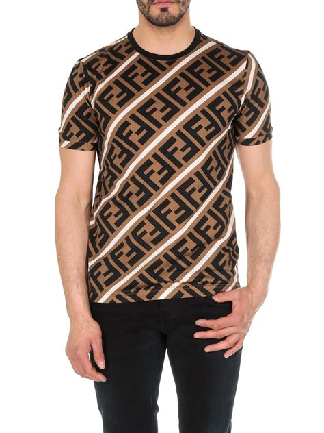 t-shirt zucca diagonal fendi|T.